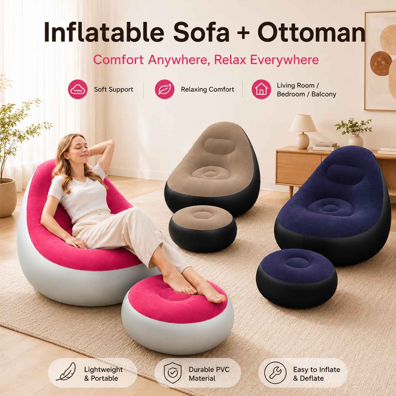 Outdoor Furniture Small - Inflatable Chair for Adults,Portable Inflatables Chairs