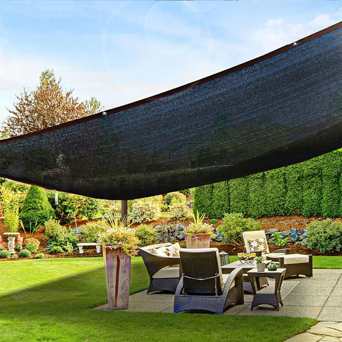 Outdoor Furniture Hdpe - 3x3 Folding Awning Outdoor Shade Mesh