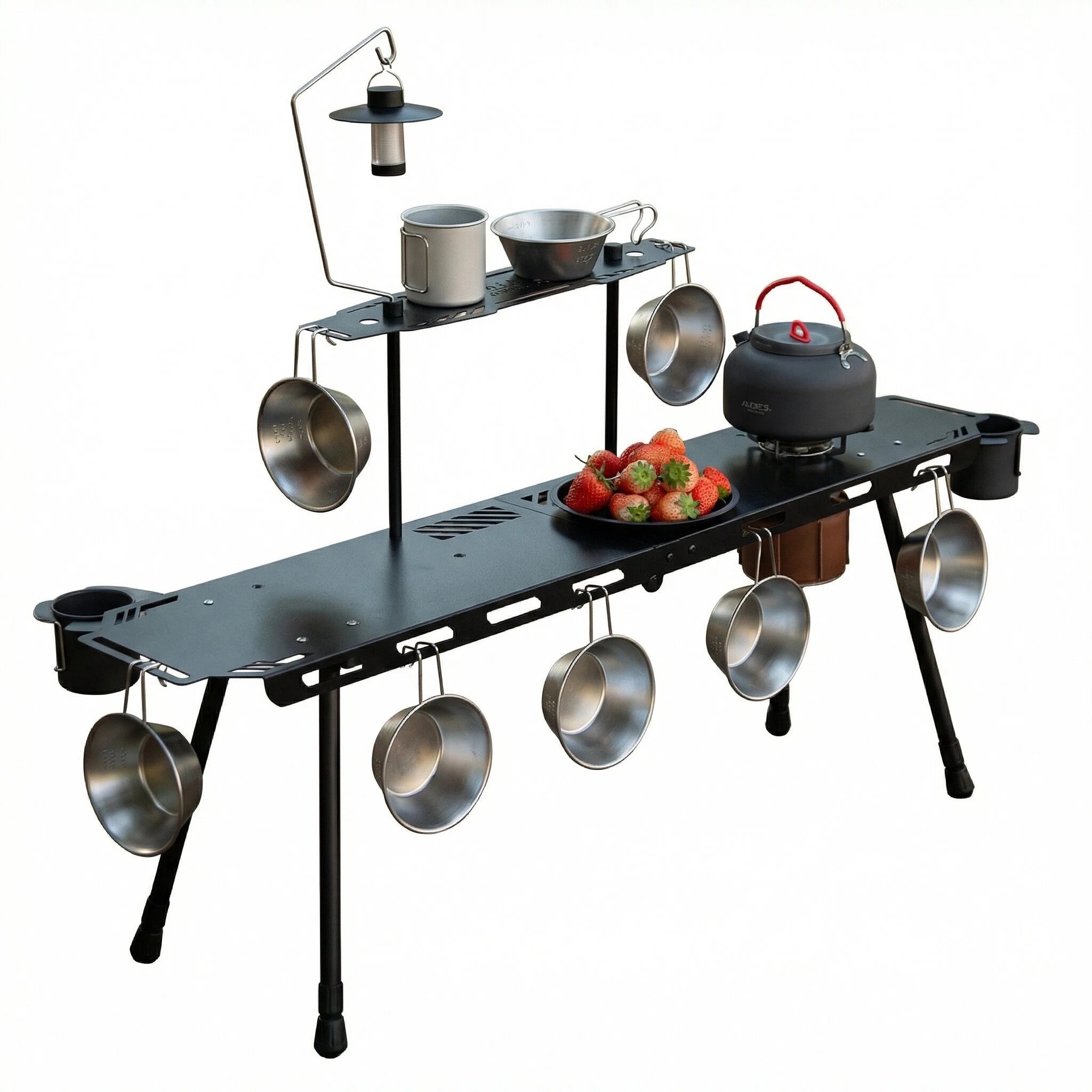 Outdoor Furniture Iron - Lightweight Folding Camping Table Portable Tactical