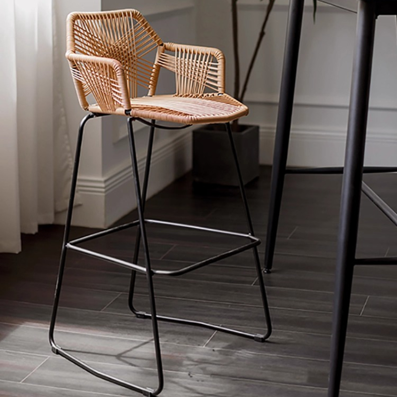 Scandinavian Rattan Bar Stool  – обзор и цена Outdoor Furniture Iron