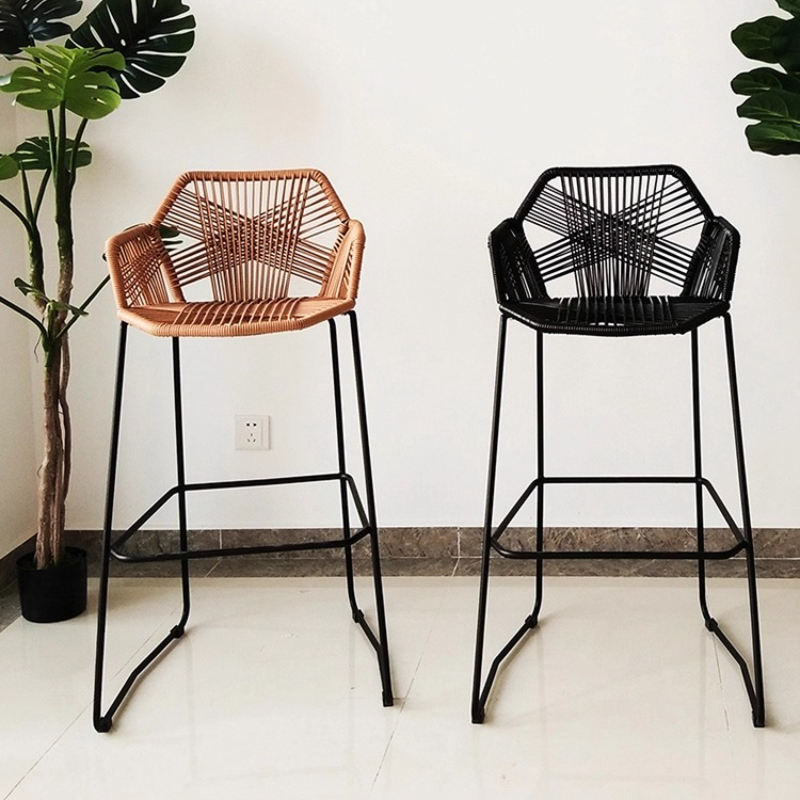 Scandinavian Rattan Bar Stool  – обзор и цена Outdoor Furniture Iron