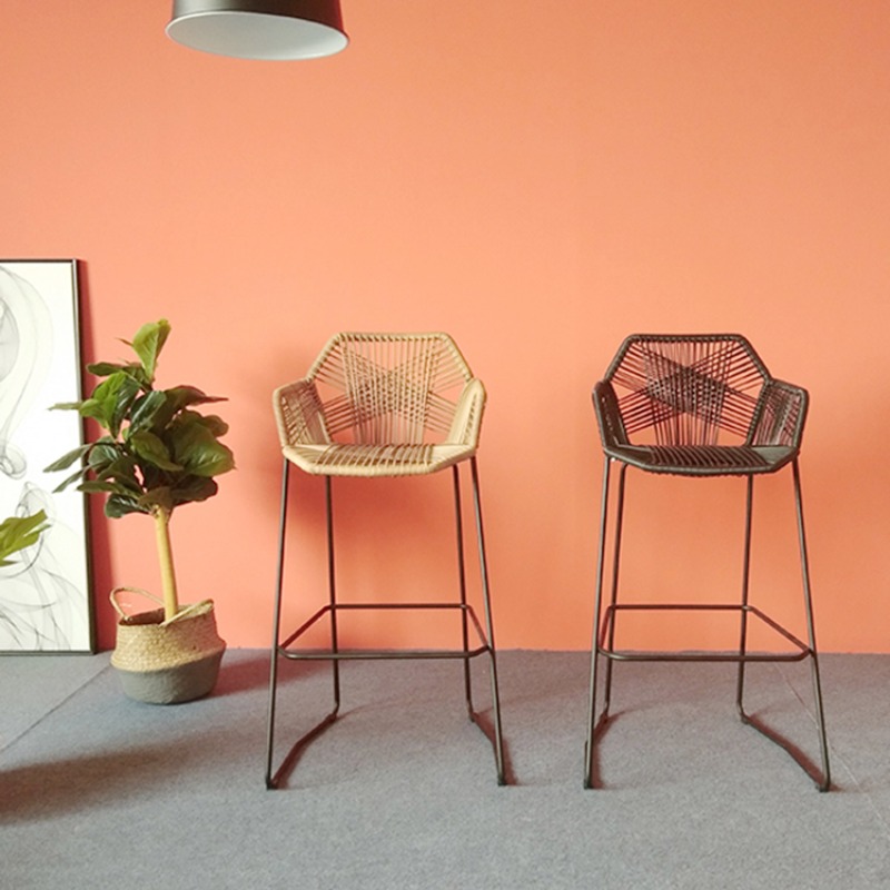 Scandinavian Rattan Bar Stool  – обзор и цена Outdoor Furniture Iron