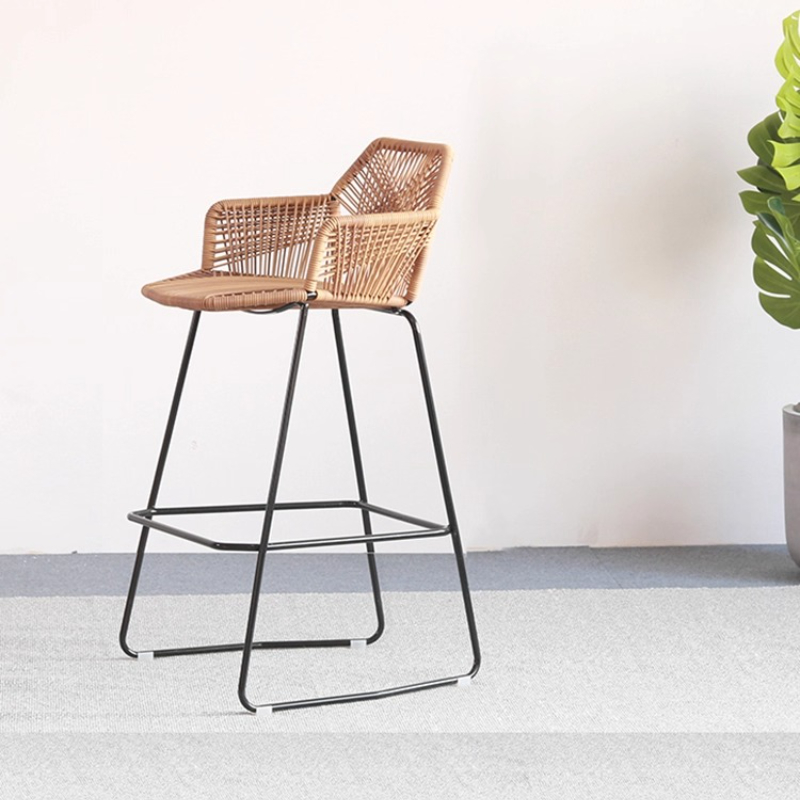 Scandinavian Rattan Bar Stool  – обзор и цена Outdoor Furniture Iron