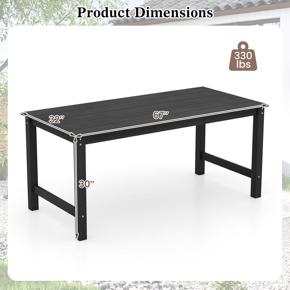 HDPE Outdoor Dining Table or 6 – обзор и цена Outdoor Furniture Hdpe
