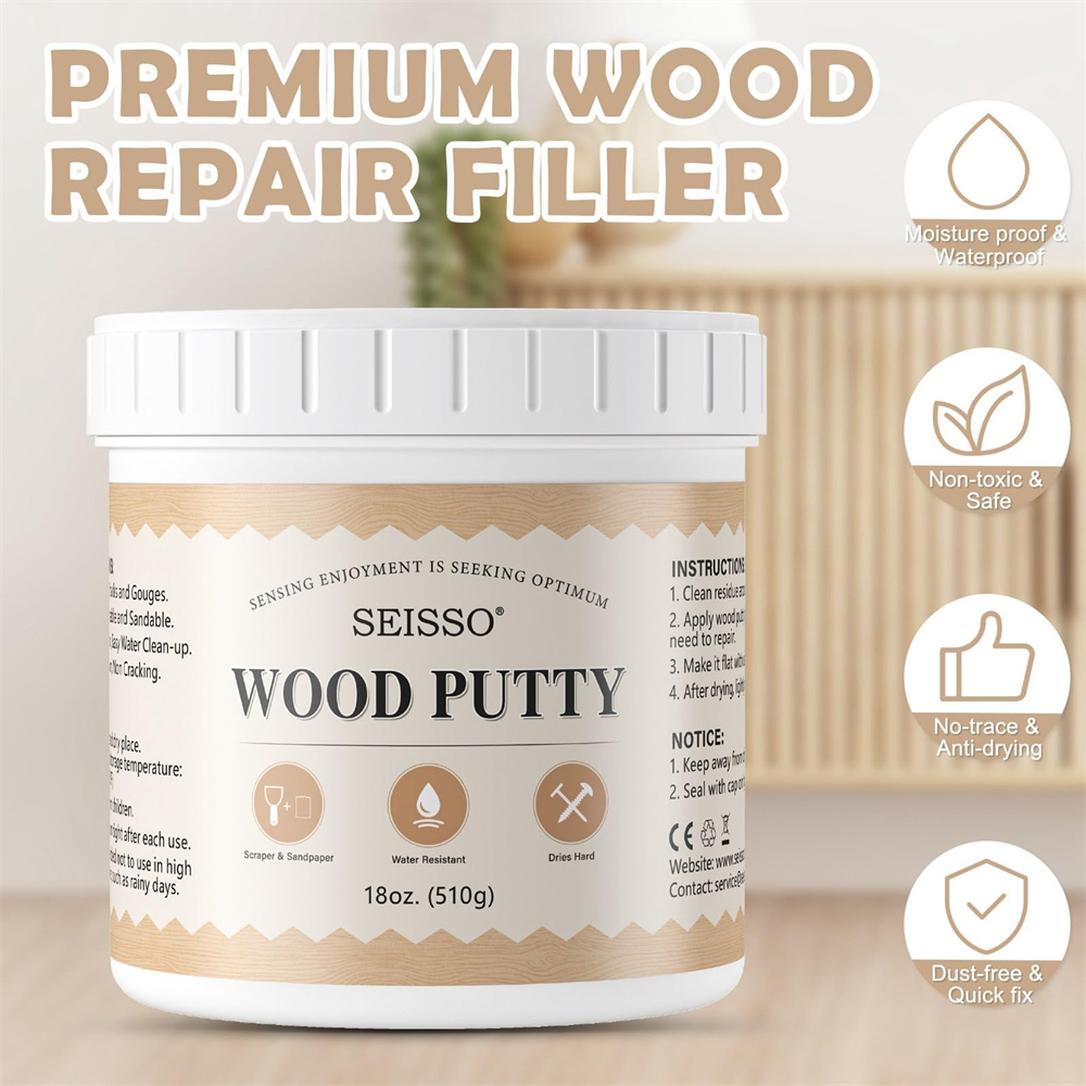 SEISSO White Wood Putty Waterp – обзор и цена Outdoor Furniture Restoration