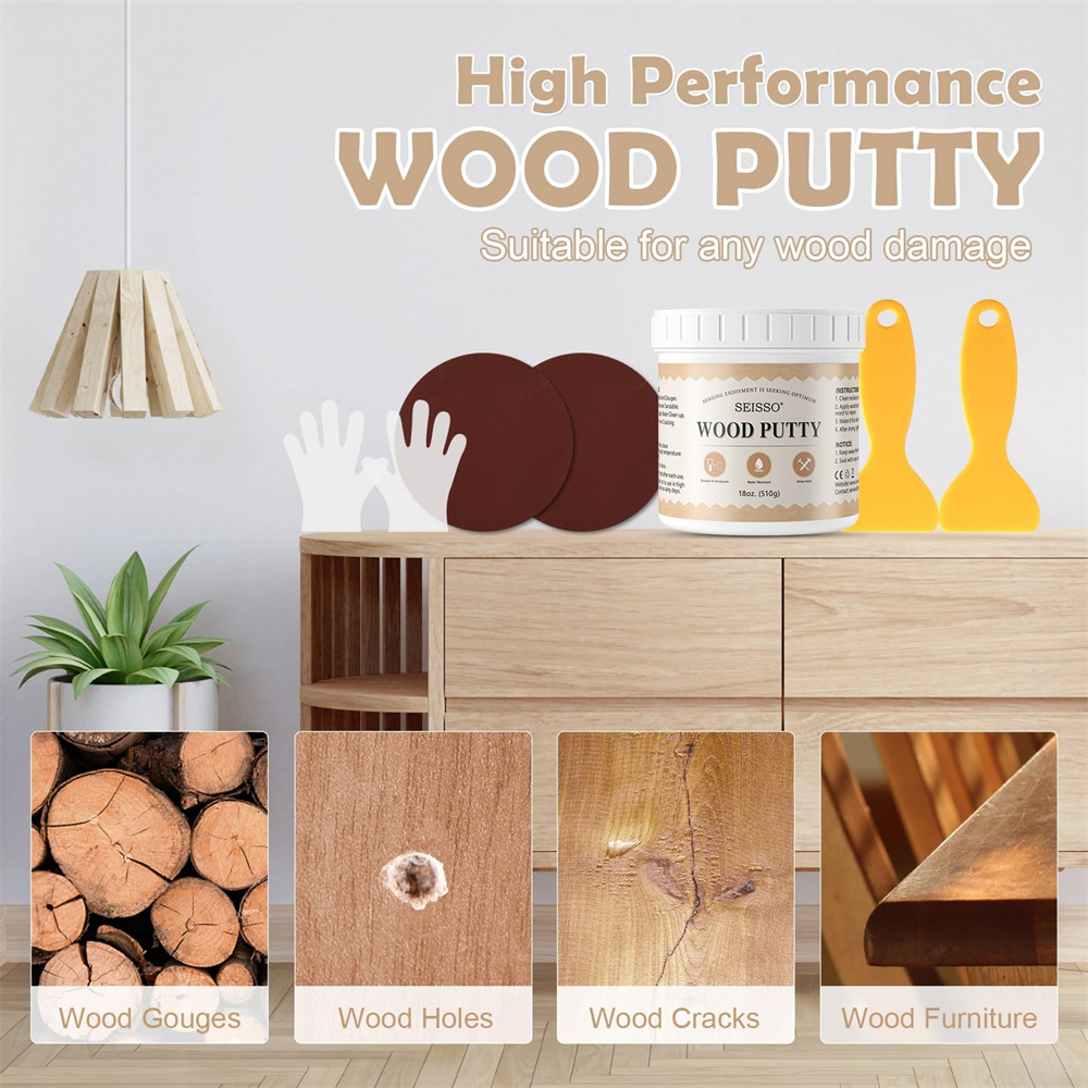 SEISSO White Wood Putty Waterp – обзор и цена Outdoor Furniture Restoration