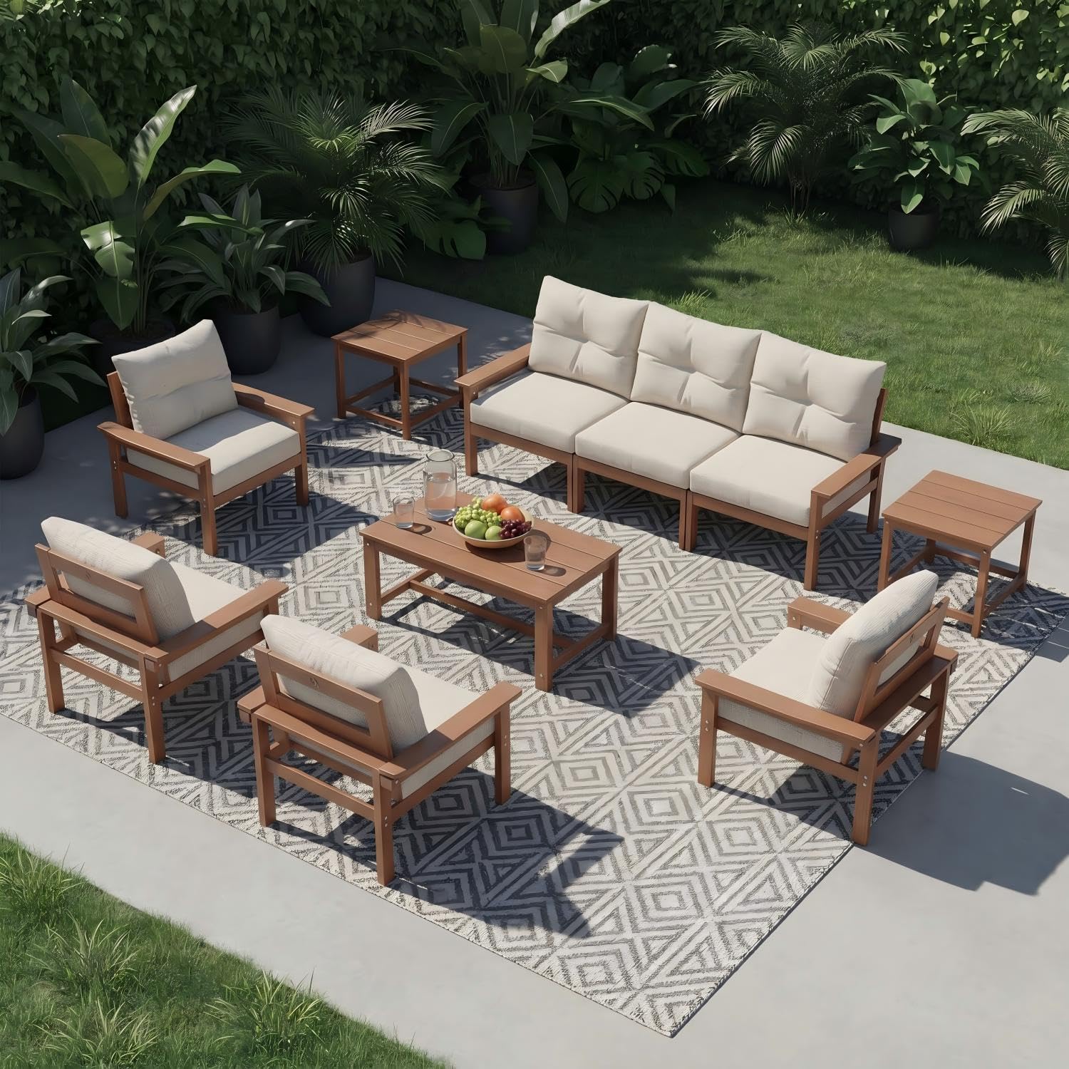 HDPE 7 Piece Patio Furniture S – обзор и цена Outdoor Furniture Hdpe