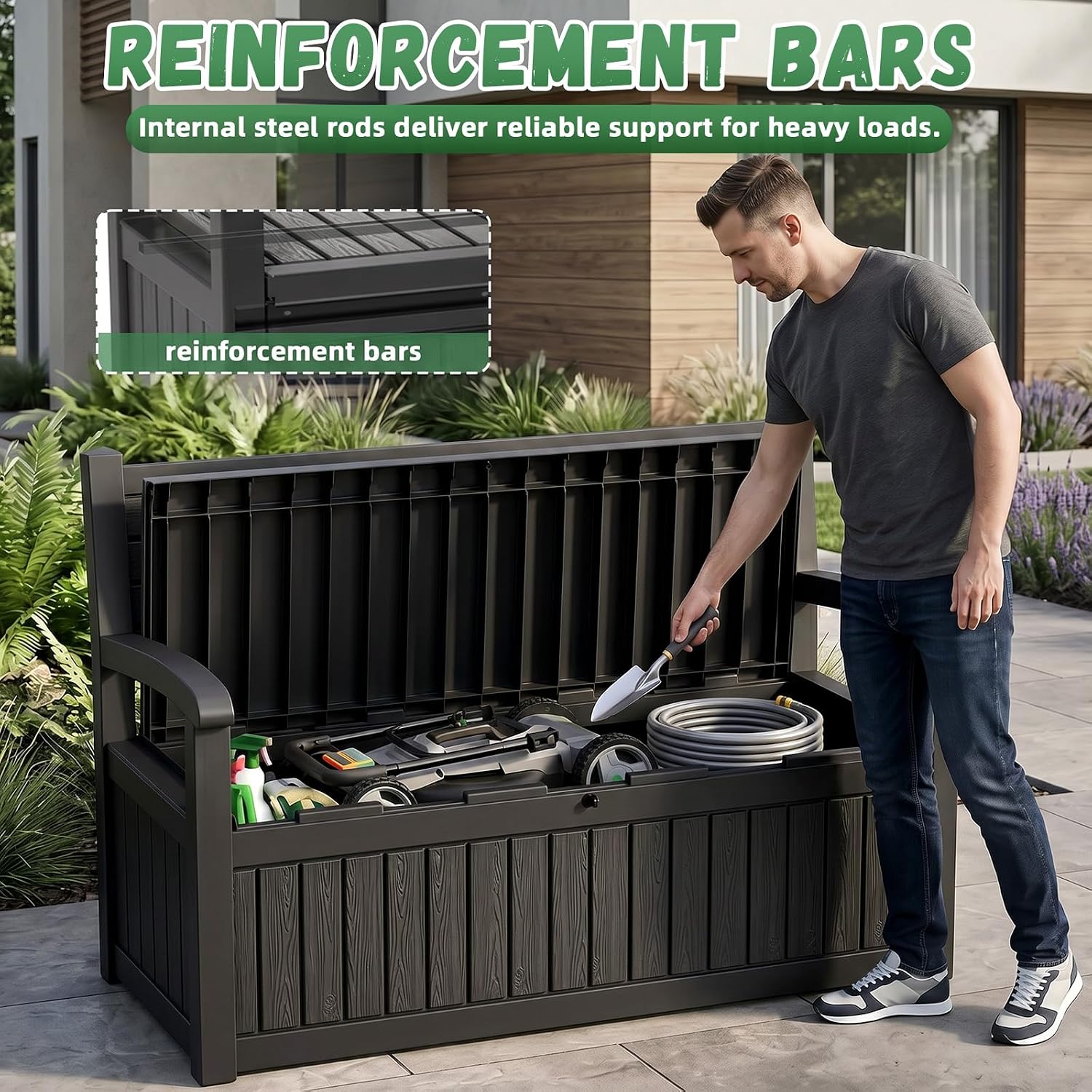 Large Outdoor Storage Bench De – обзор и цена Outdoor Furniture Cushions