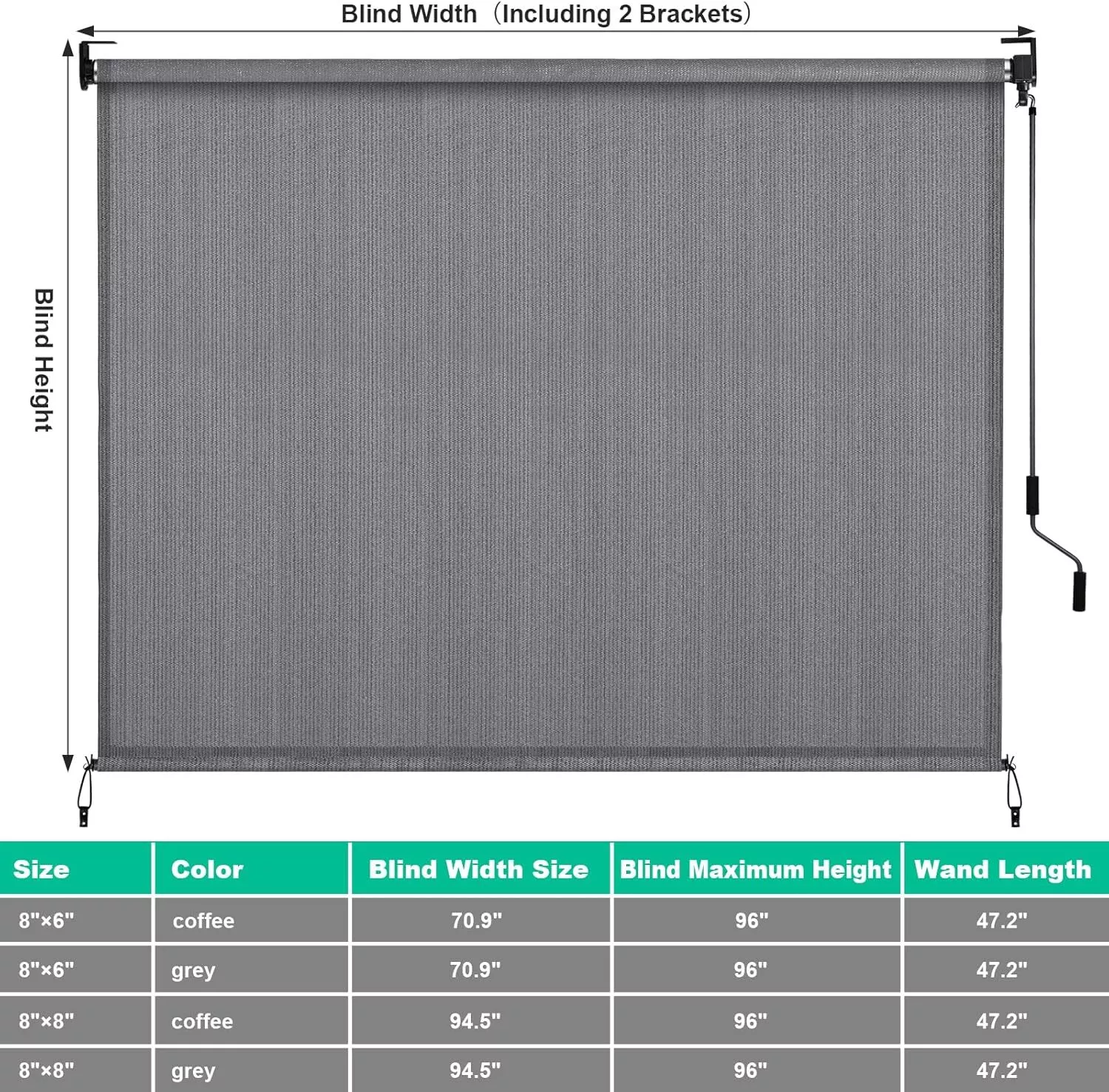 Outdoor Roller Sun Shade HDPE  – обзор и цена Outdoor Furniture Hdpe