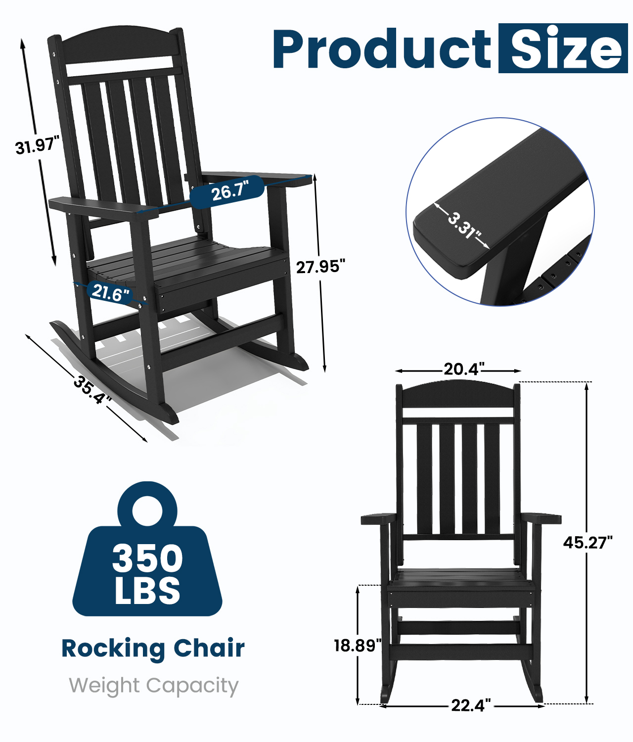 FOOWIN 2pcs Oversized High Bac – обзор и цена Outdoor Furniture Hdpe