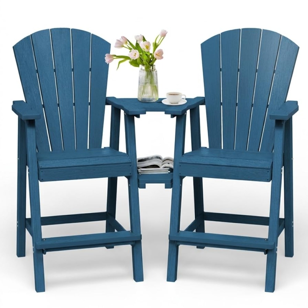 Set of 2 Tall HDPE Adirondack  – обзор и цена Outdoor Furniture Hdpe