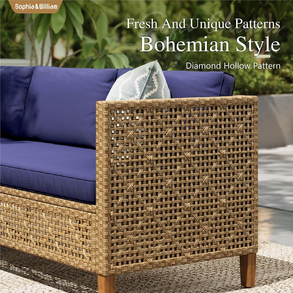 Boho Rattan Patio Sectional Se – обзор и цена Outdoor Furniture Cushions