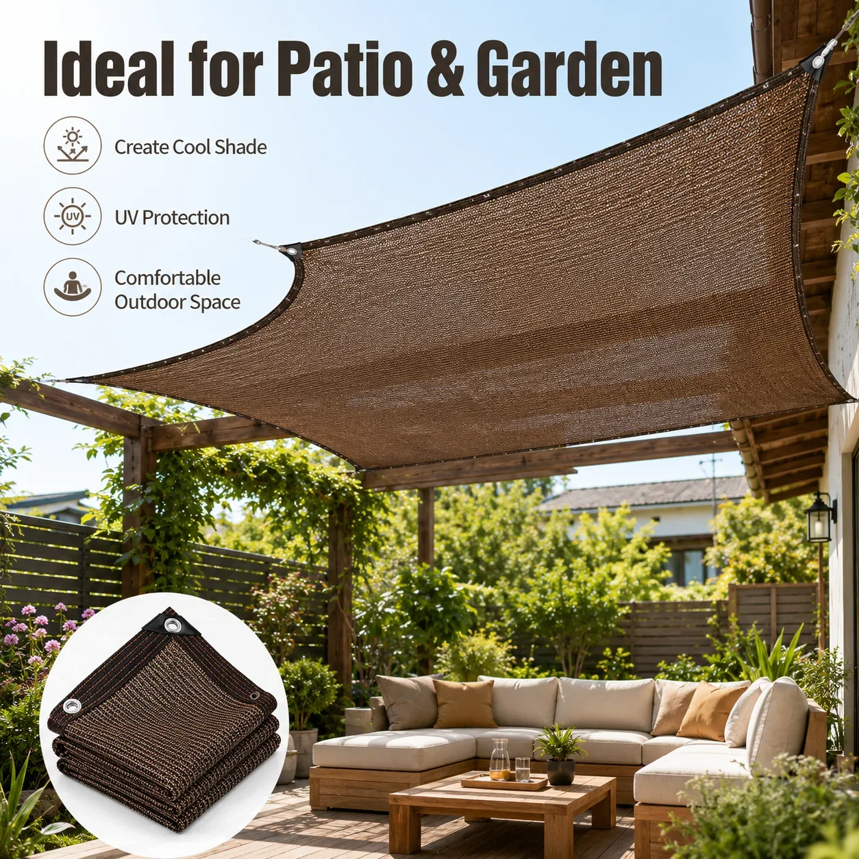Large Courtyard Shading Net –  – обзор и цена Outdoor Furniture Hdpe